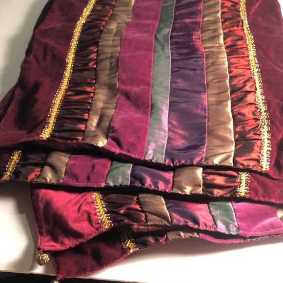 Set of four Fall fancy velour multicolored table sitting fancy table placemats - Picture 1 of 13